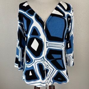 NWT Red Full Zip Long Sleeve Top Size M